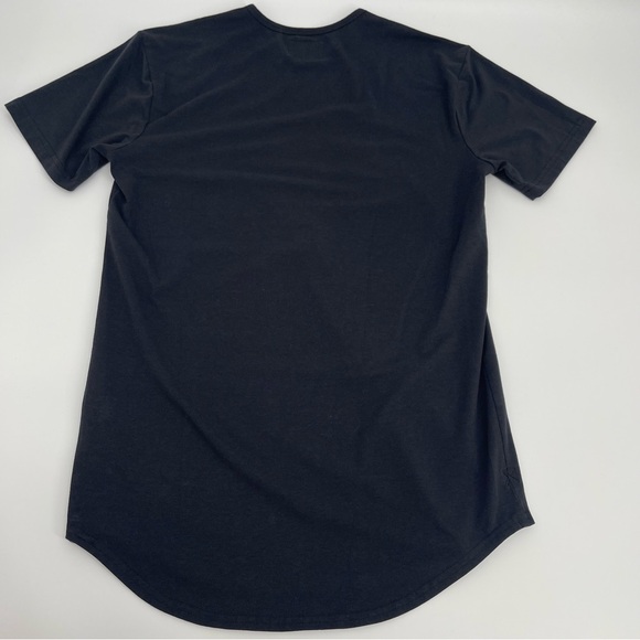 CUTS Elongated Men's Small Black Short Sleeve Tee Modern Athleisure Minimalist - Picture 6 of 12